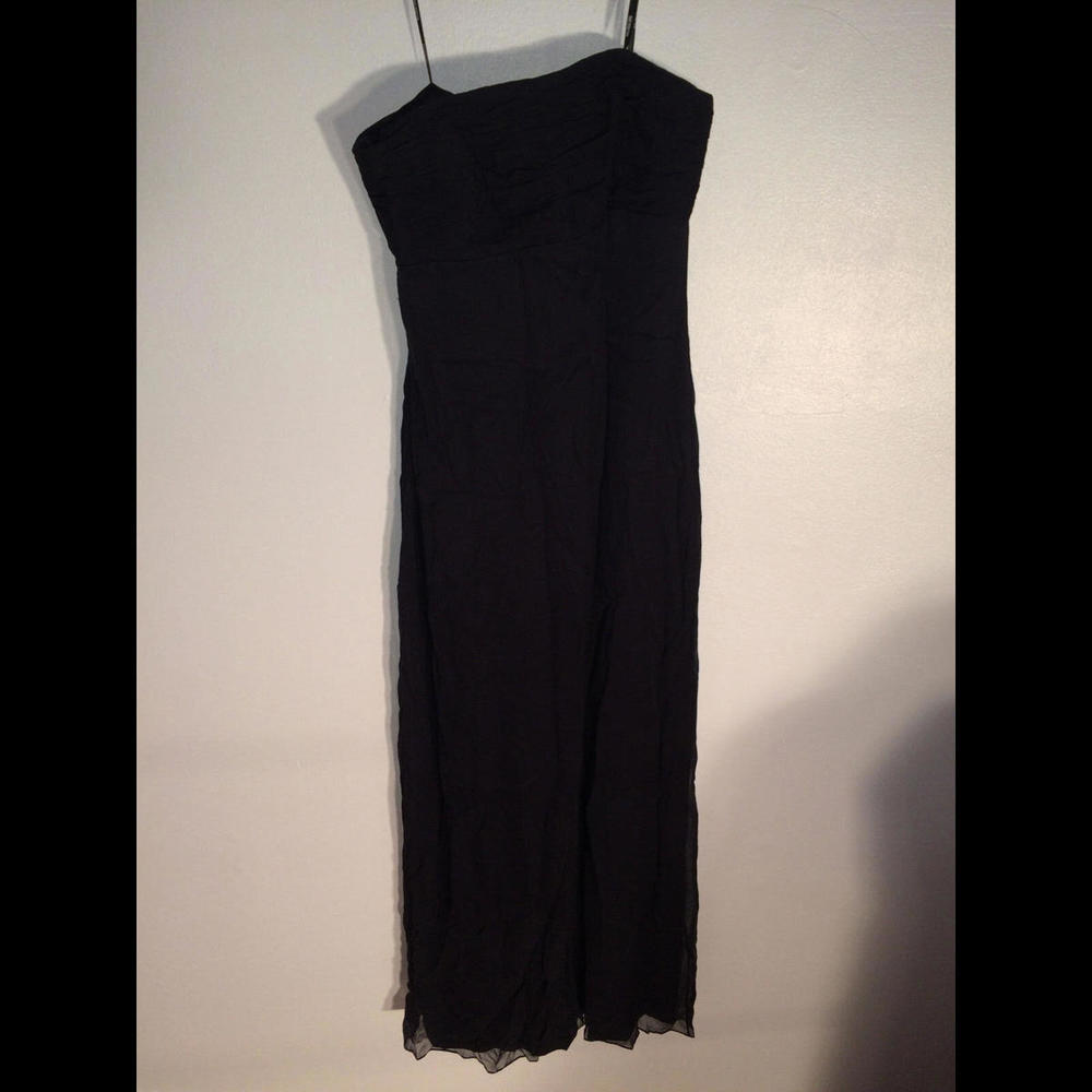 Melinda Eng Dark Navy Blue Silk Gown M